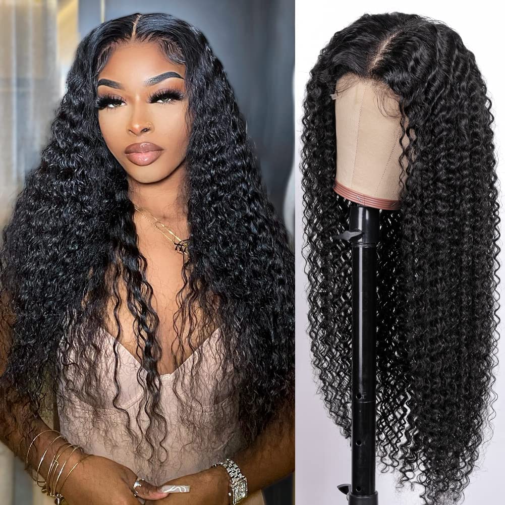 1B Closure Wig Deep Curly